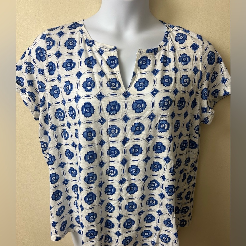 Blue Floral Women's Top